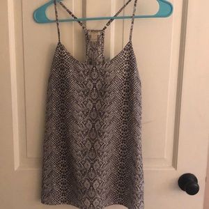 J. Crew Snakeskin silky tank